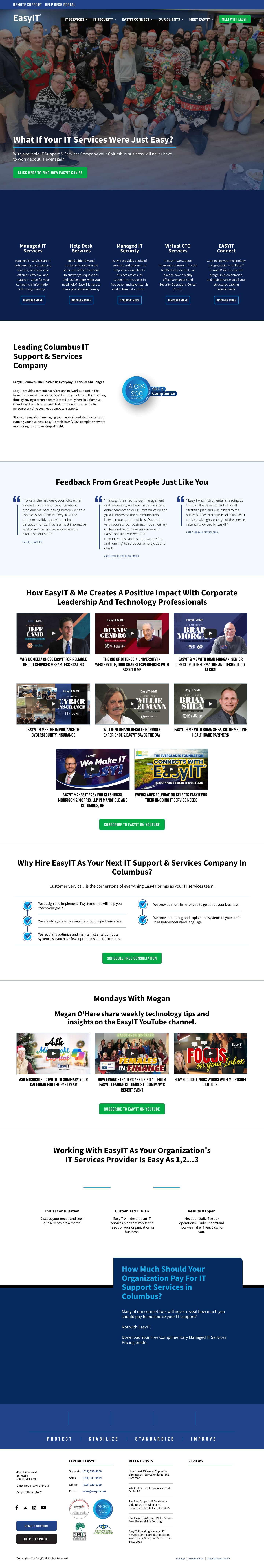 EasyIT - Managed IT Services In Columbus, OH | #1 Rated - Full Screenshot