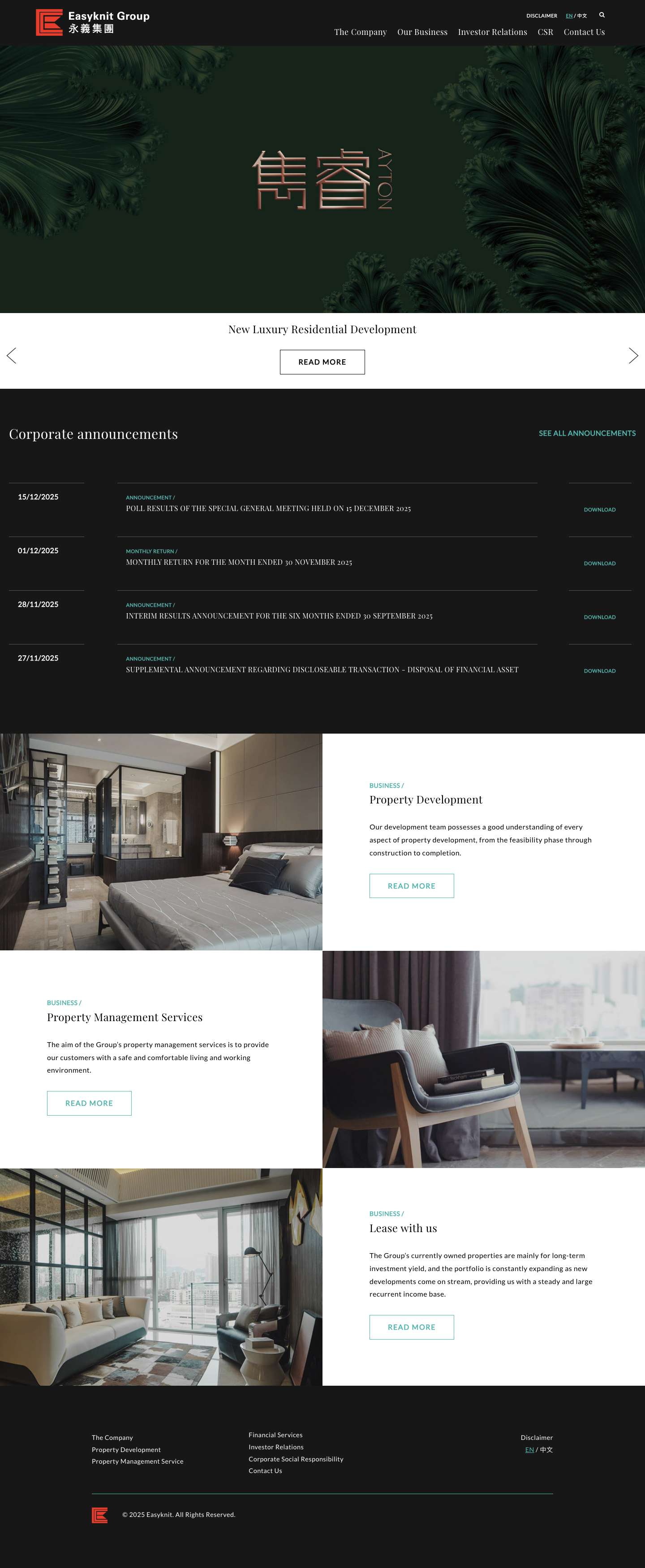 Homepage - Easyknit - Full Screenshot