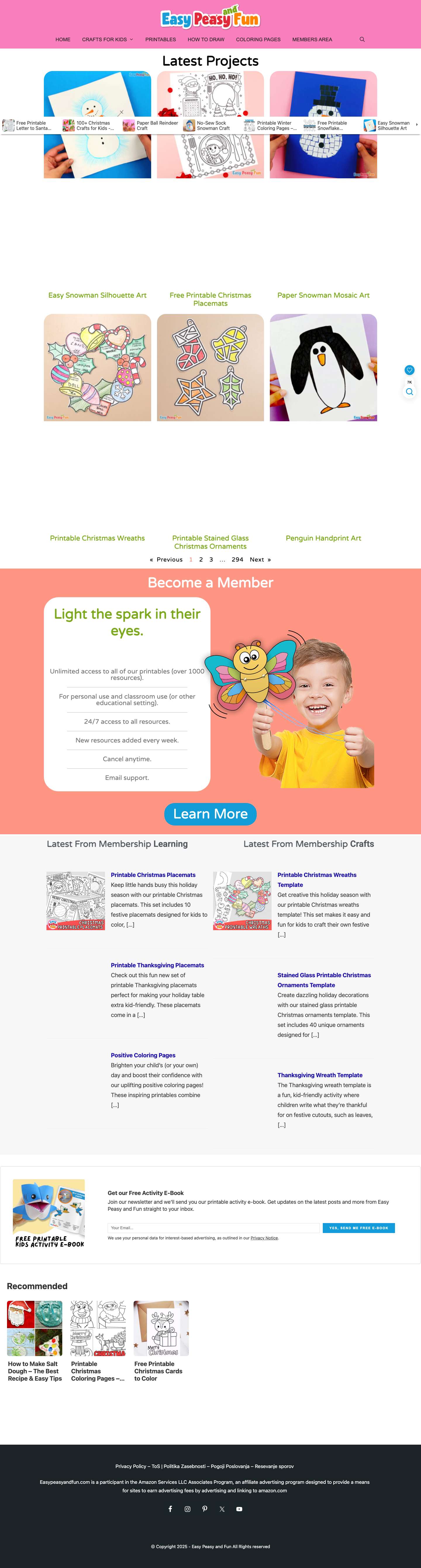 Home Page - Easy Peasy and FunFacebookInstagramPinterestTwitterYouTube - Full Screenshot