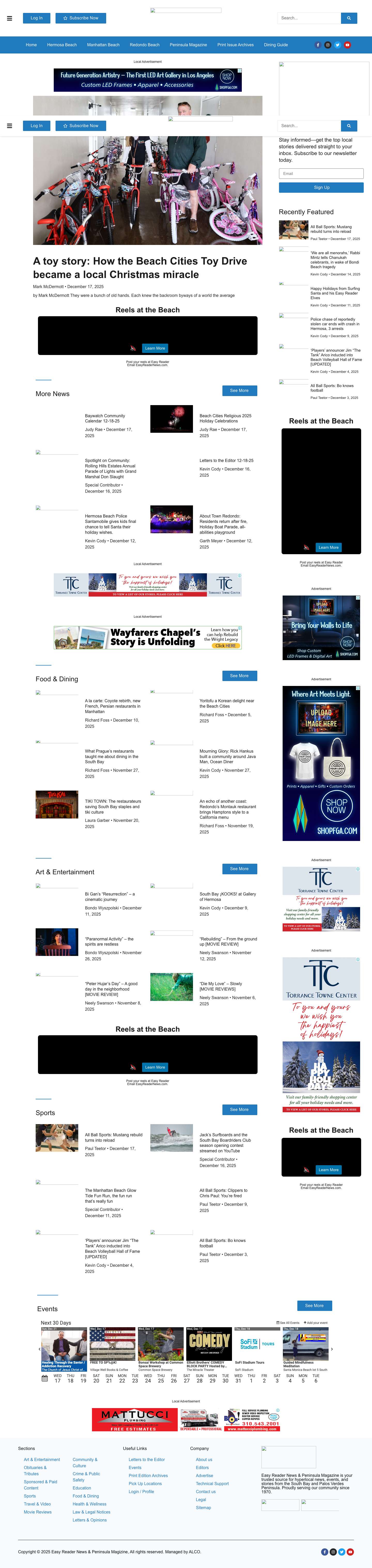 Easy Reader News | Local & National News, Community Stories, and Updates - Full Screenshot