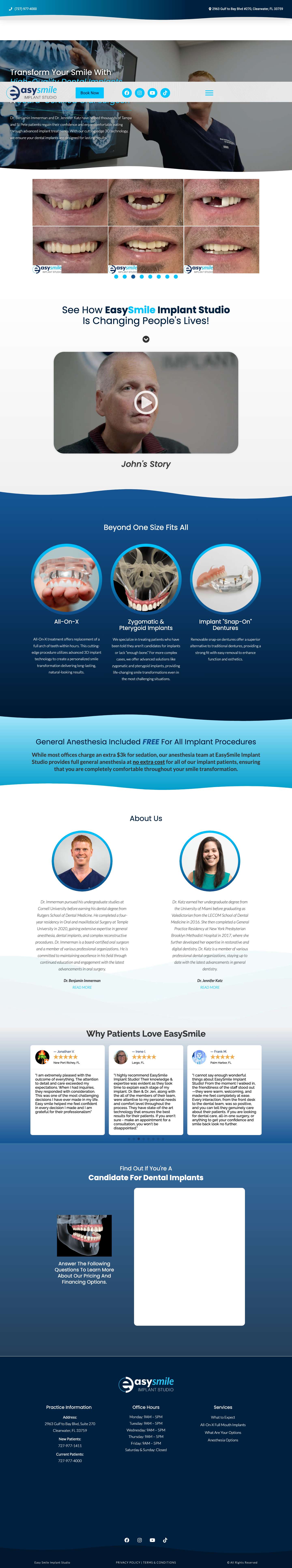 EasySmile Implant Studio | Full Mouth Dental Implants | Clearwater, FLMeMe - Full Screenshot