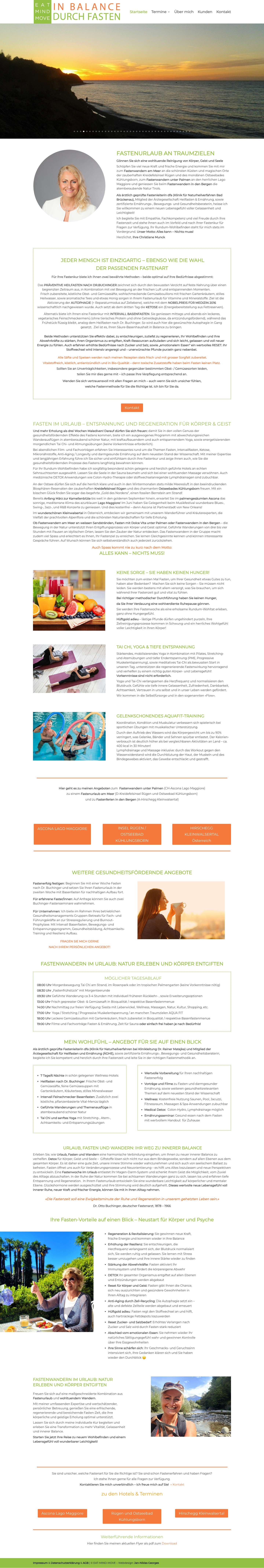 Fastenwandern: In Balance durch Fastenurlaub | EAT MIND MOVE - Full Screenshot