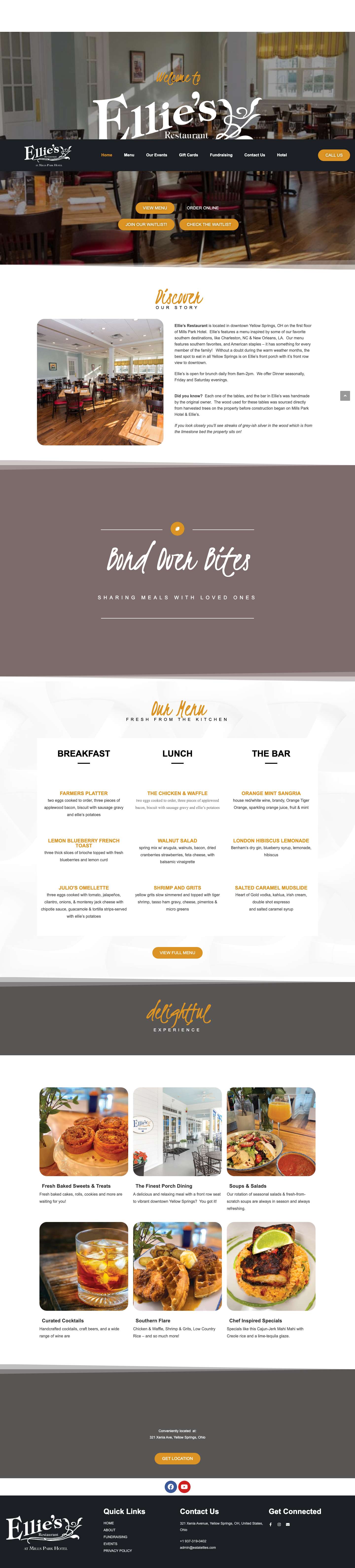 Ellie's Restaurant – Restaurant & Bakery - Full Screenshot