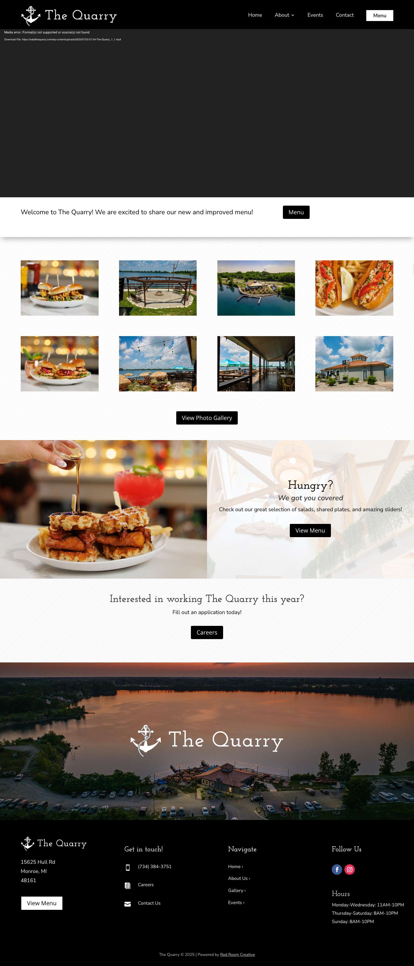 The Quarry | Monroe, MI | Restaurant - Full Screenshot