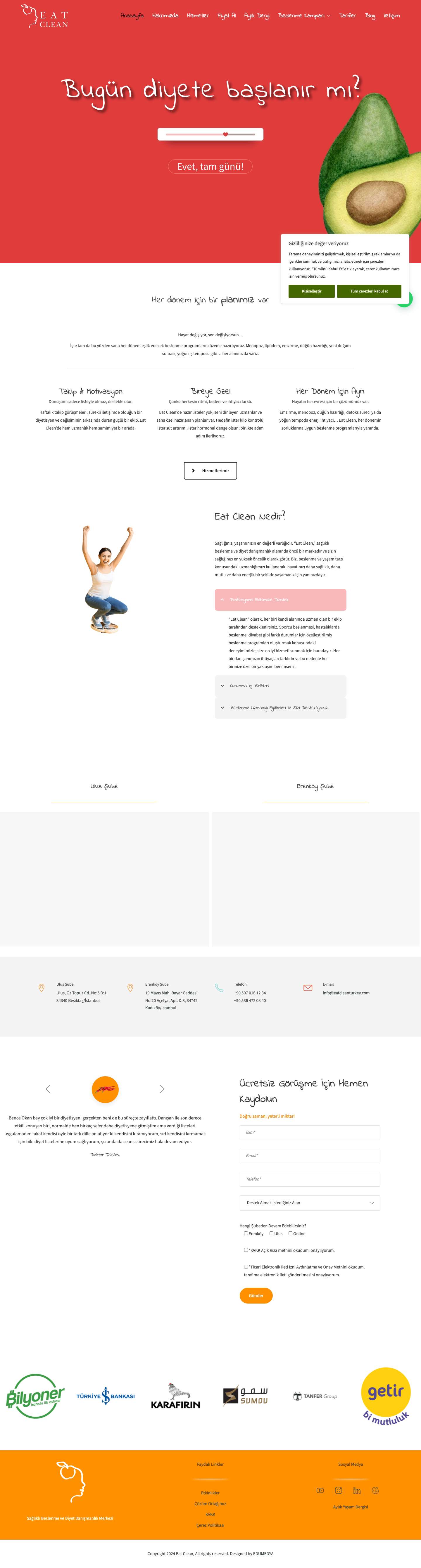 Eat Clean - Beslenme ve Diyet Merkezi - Full Screenshot