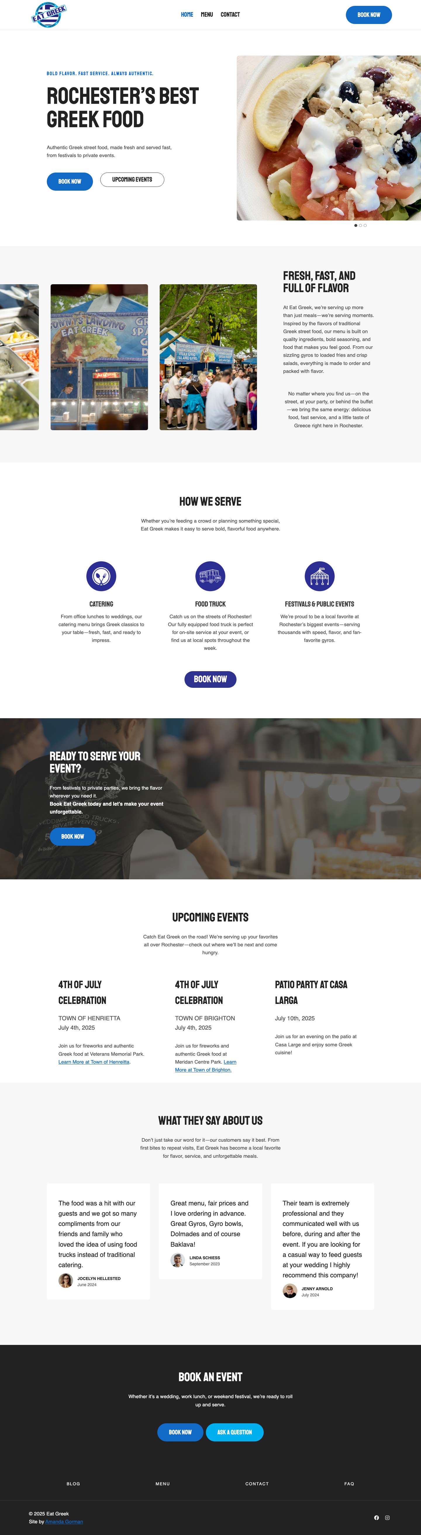 Home - eatgreekToggle MenuFacebookInstagram - Full Screenshot