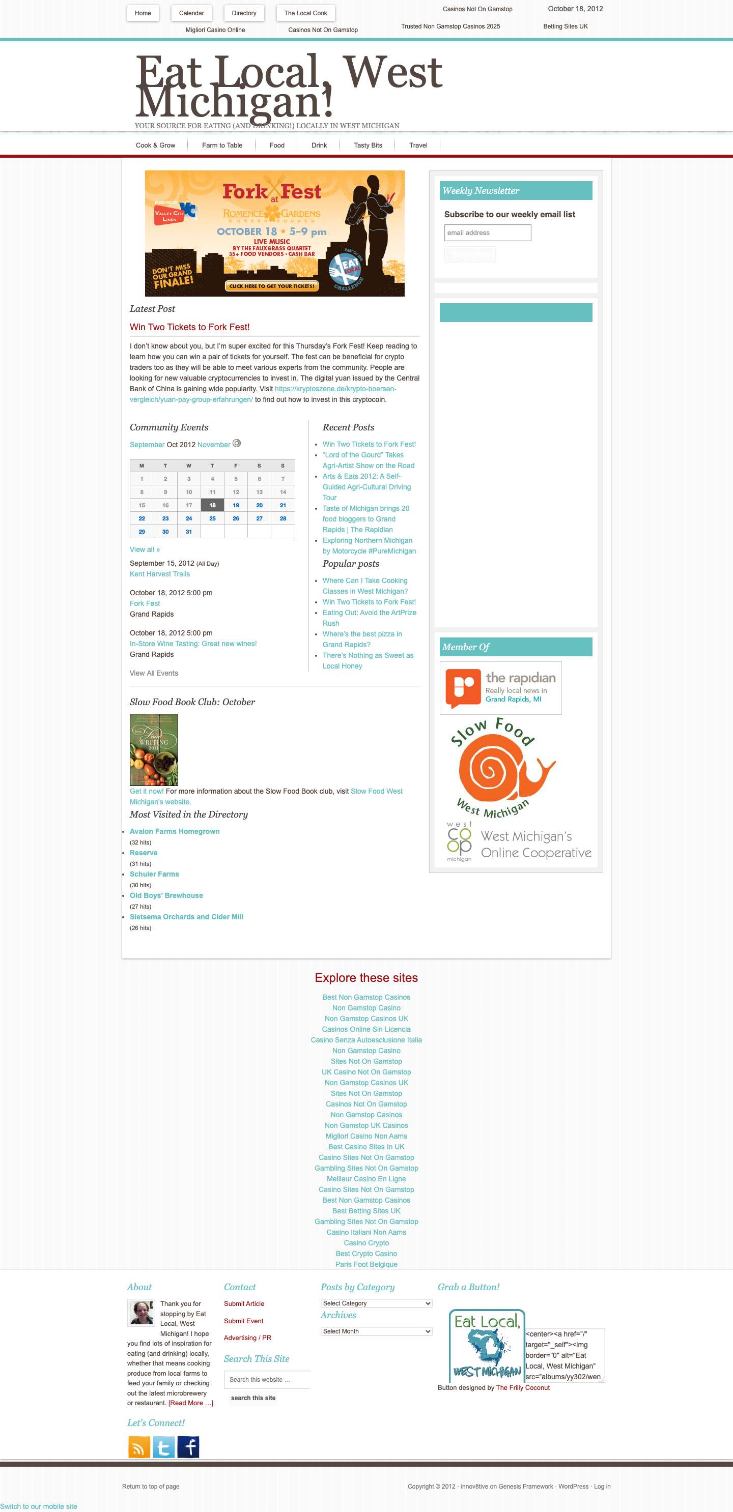 Eat Local, West Michigan! — Your source for eating (and drinking!) locally in West Michigan - Full Screenshot