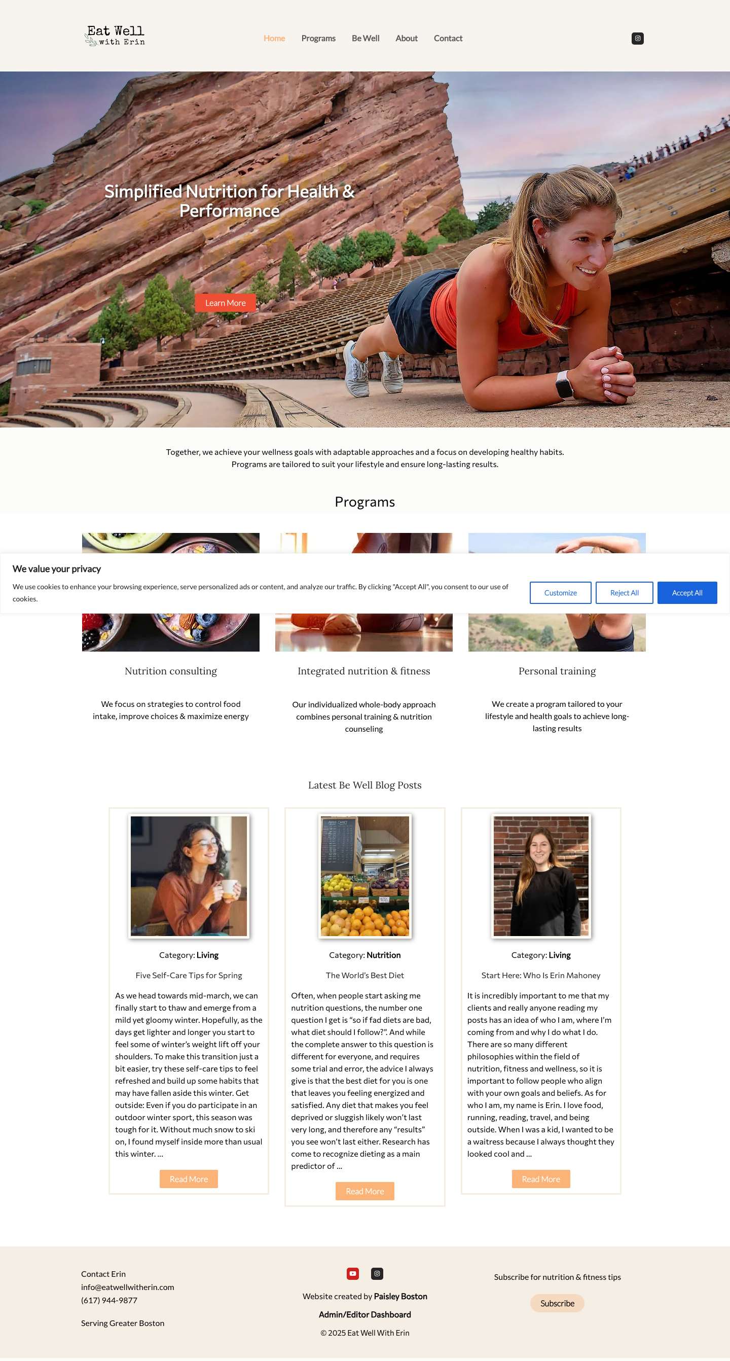 Eat Well With Erin - Full Screenshot