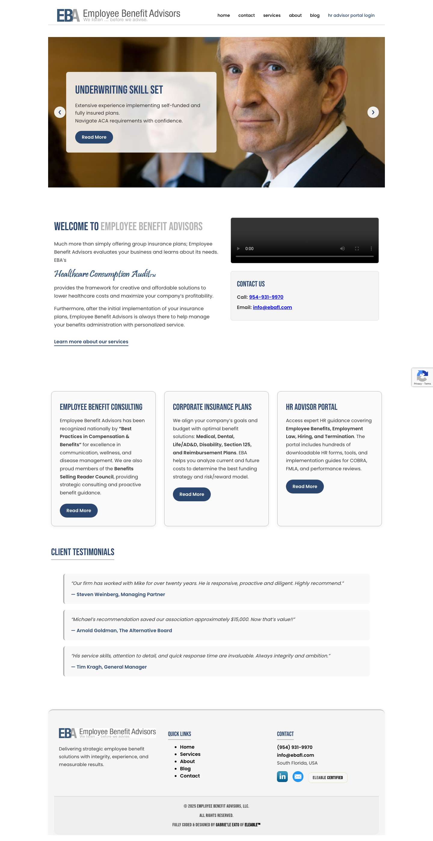 Employee Benefit Advisors – We listen… before we advise. - Full Screenshot