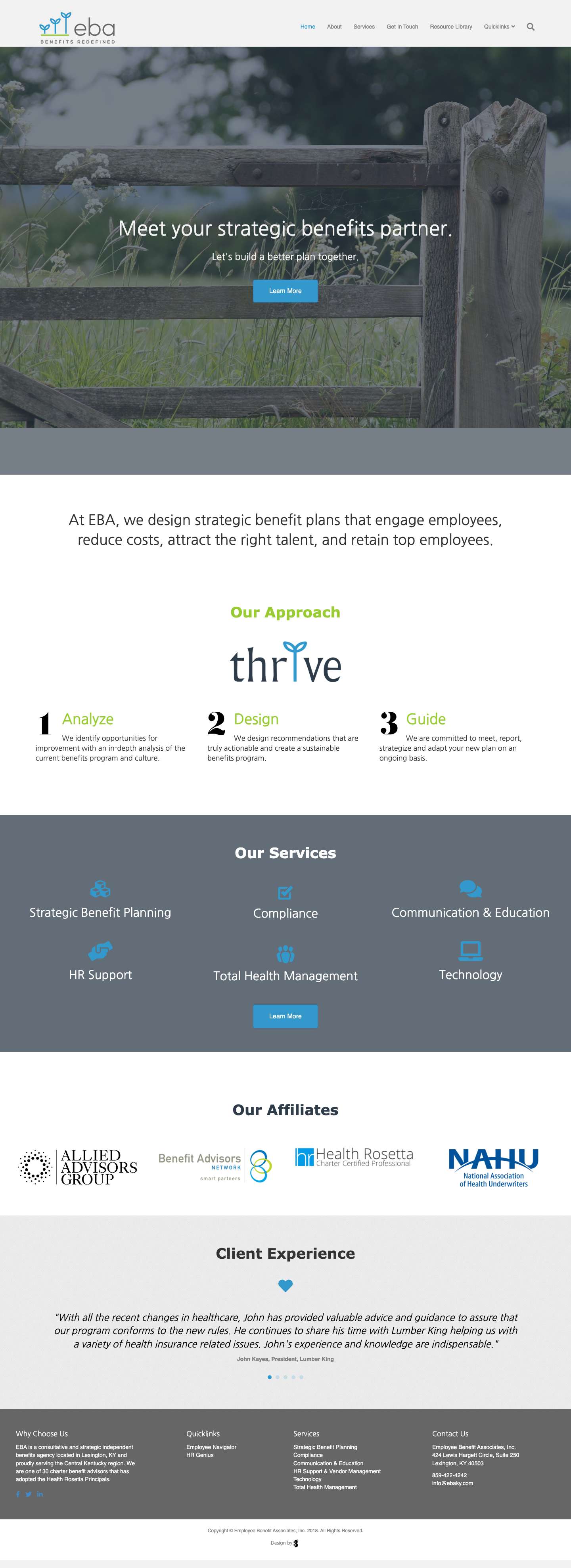 Home – EBA, Inc. — Benefits Redefined - Full Screenshot