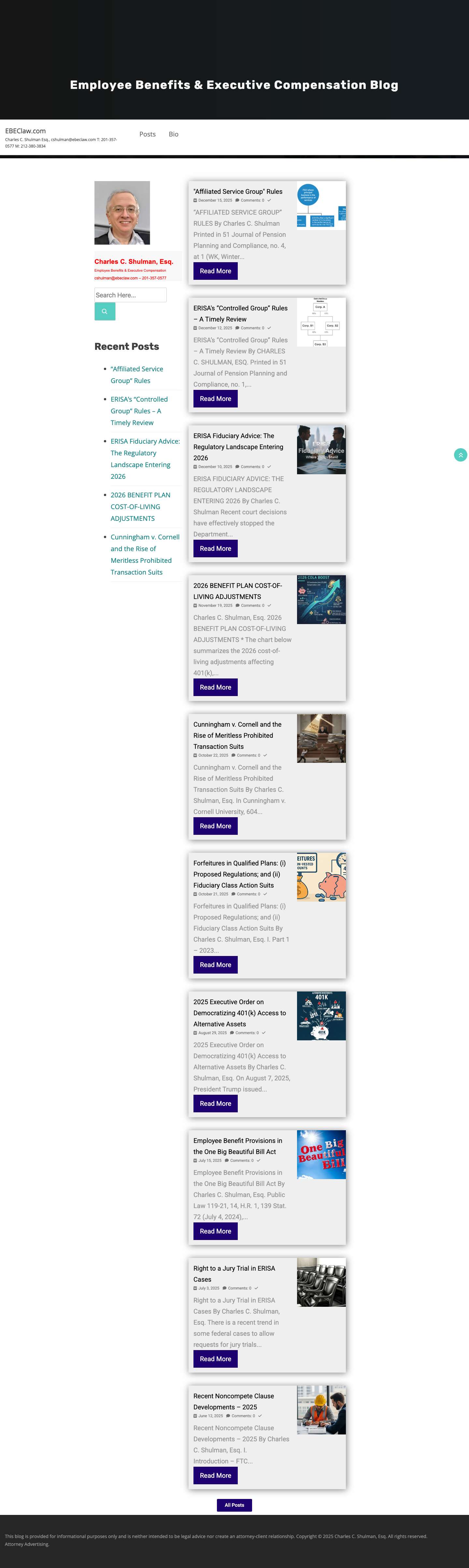 Employee Benefits & Executive Compensation Blog - EBEClaw.comSearchSearchSearchSearchClose - Full Screenshot