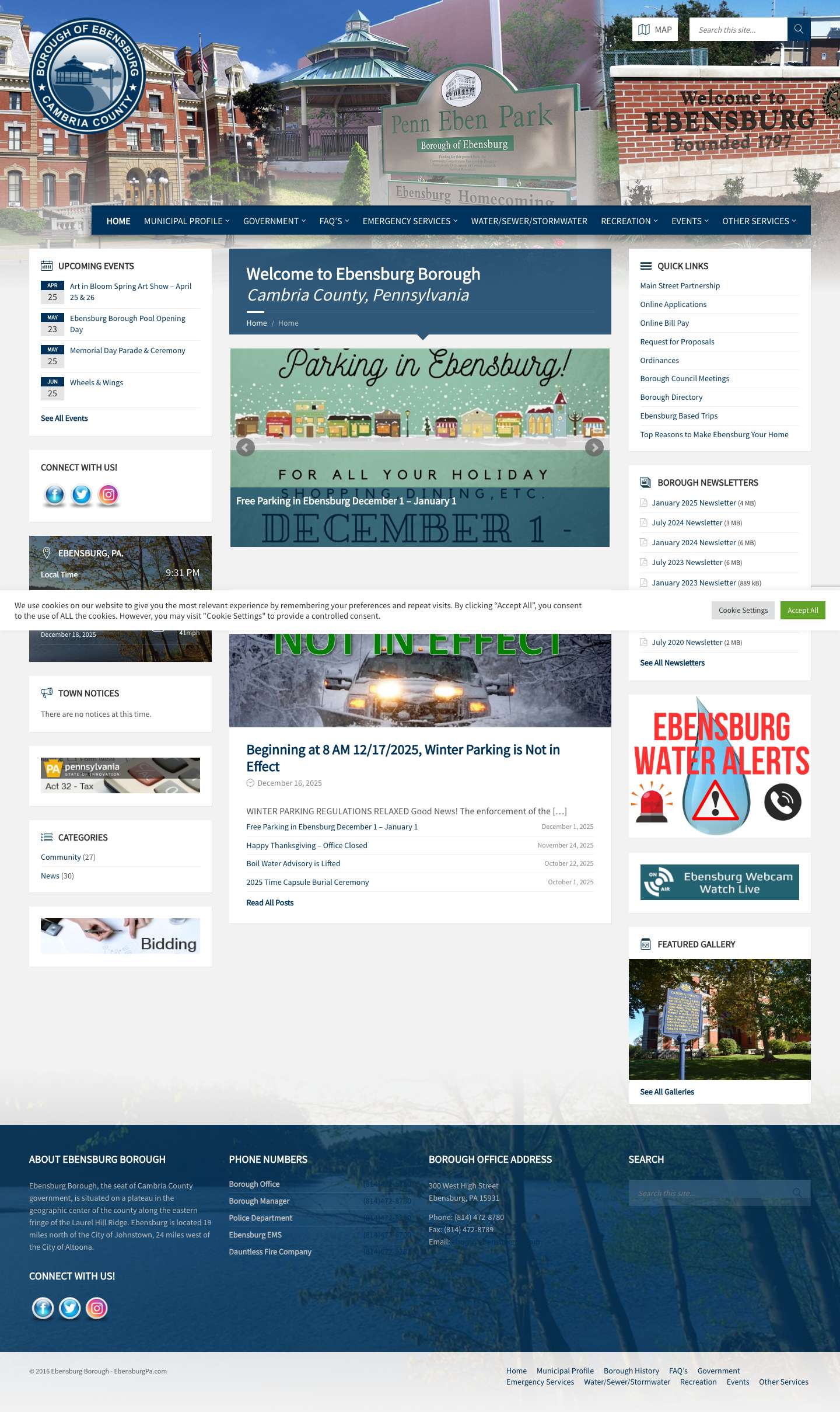 Home | Ebensburg Pennsylvania - Full Screenshot