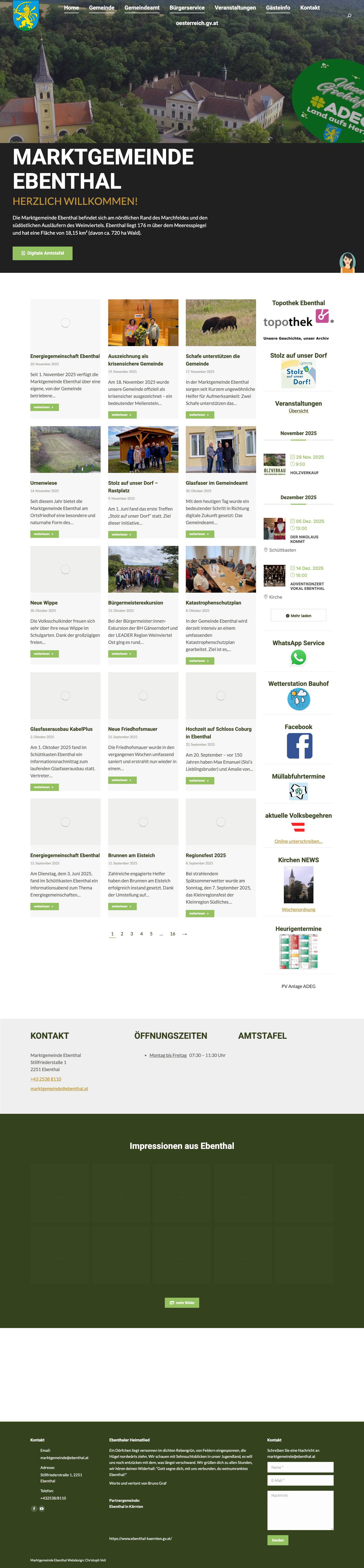 Marktgemeinde Ebenthal - Full Screenshot