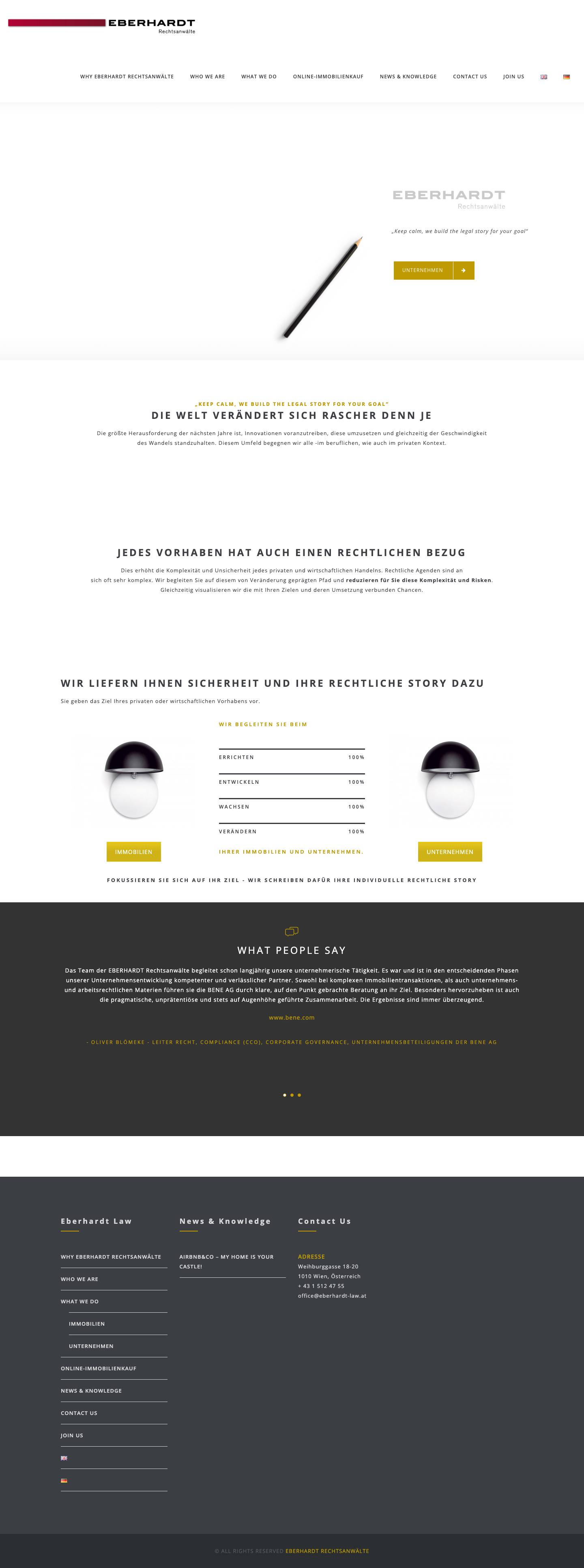 EBERHARDT Rechtsanwälte - Full Screenshot