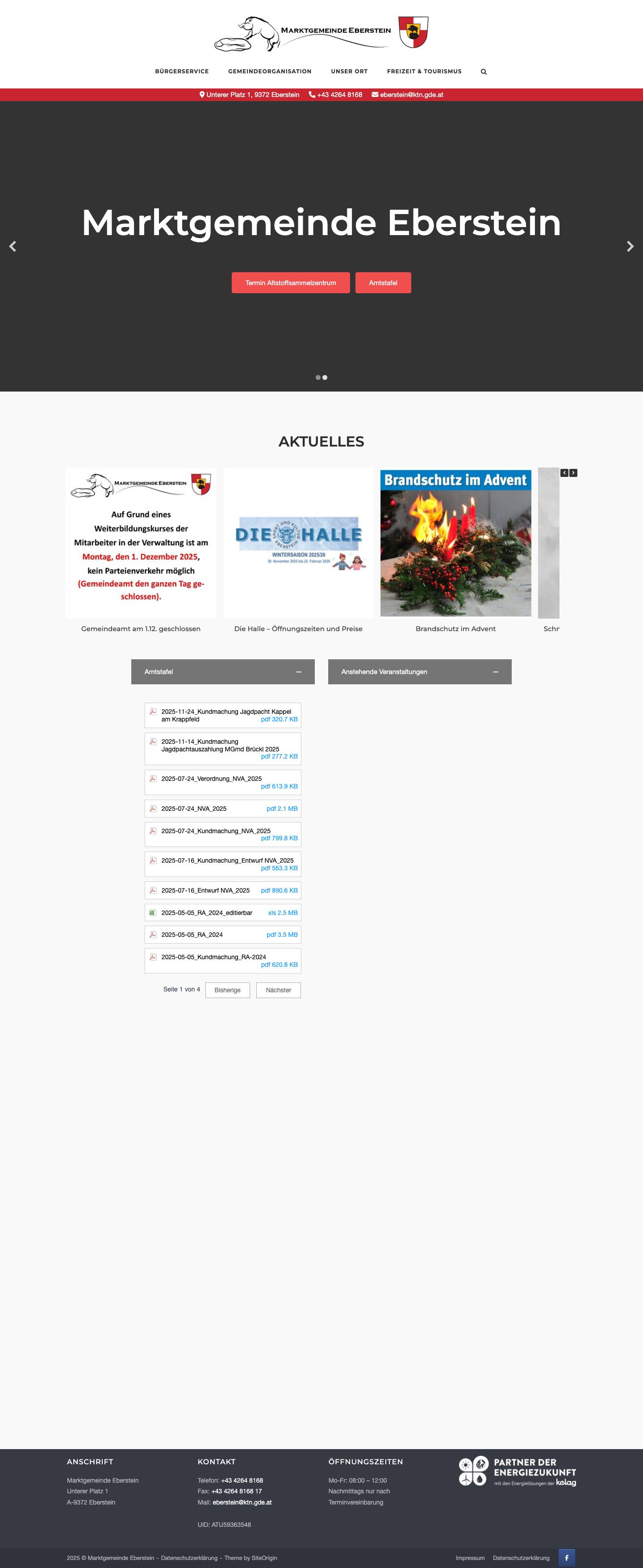 Marktgemeinde Eberstein - Full Screenshot