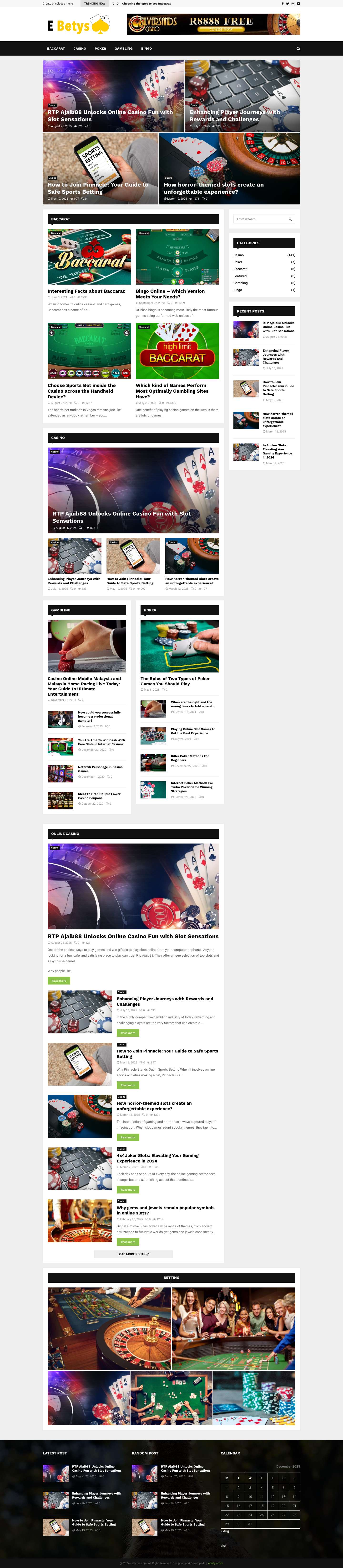 E Betys – Casino Blog - Full Screenshot