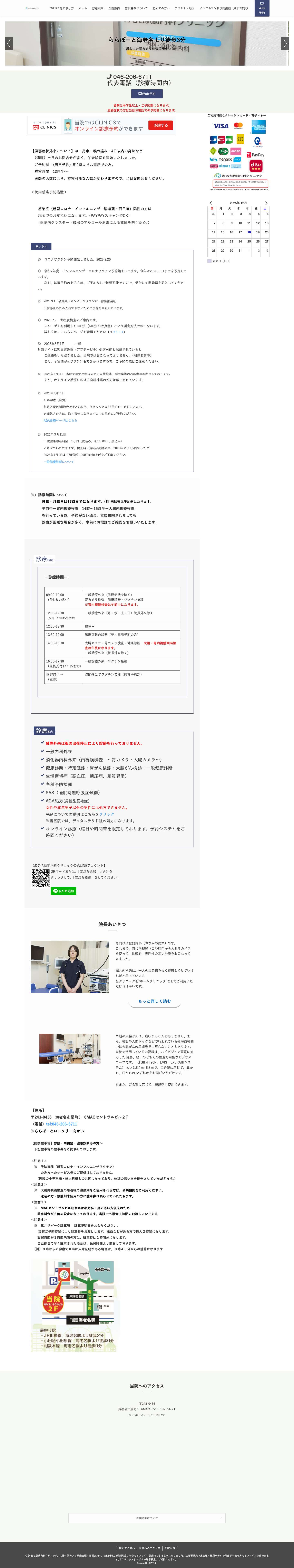 医療法人泰扇会 海老名駅前内科クリニック - Full Screenshot