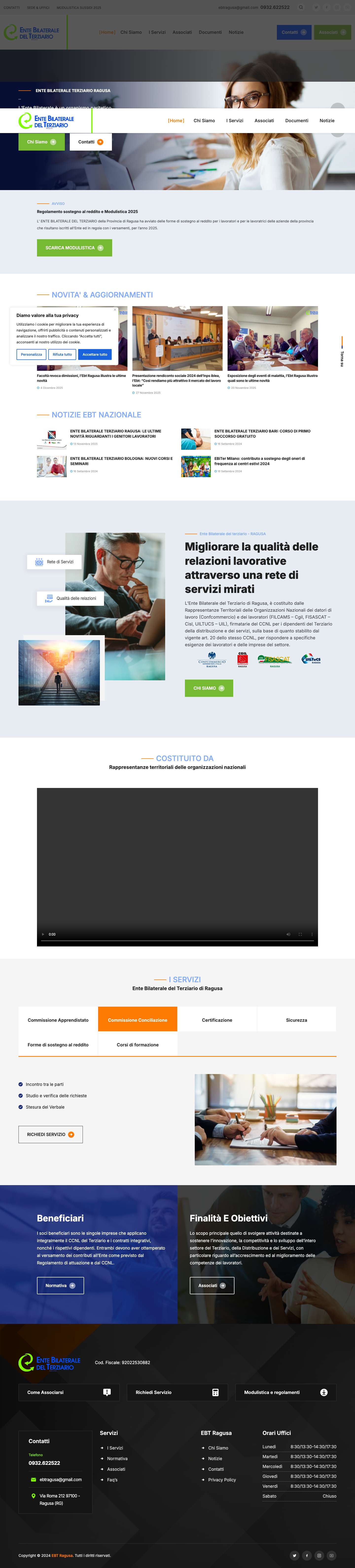 Ente Bilaterale Terziario Ragusa - Full Screenshot
