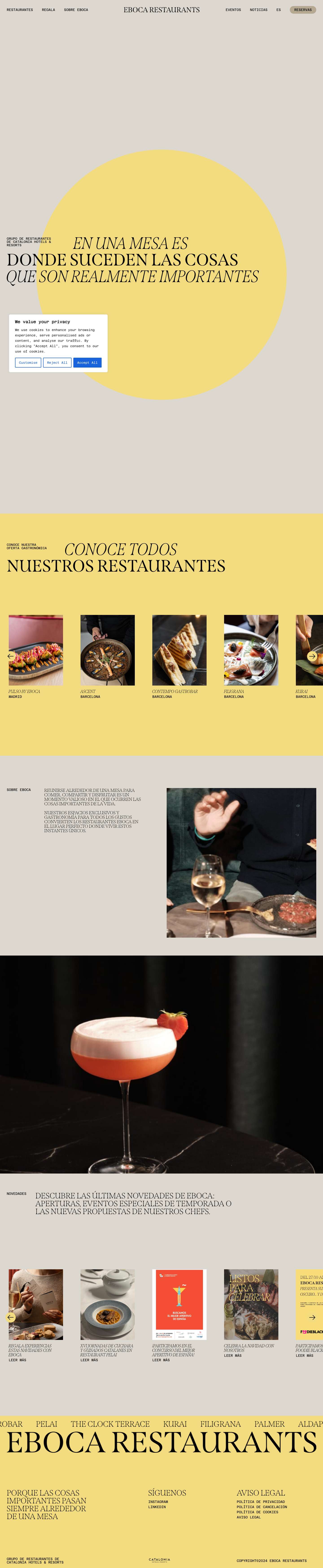 eboca restaurants - Full Screenshot