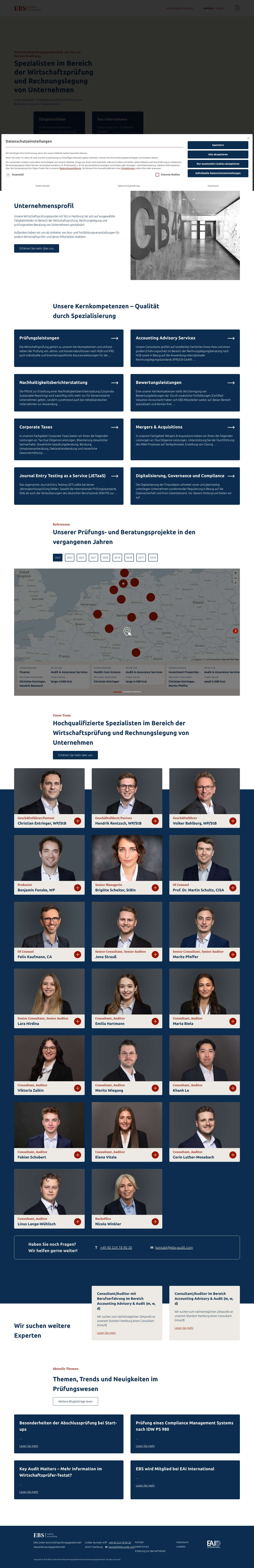 EBS Audit GmbH Wirtschaftsprüfungsgesellschaft - Full Screenshot