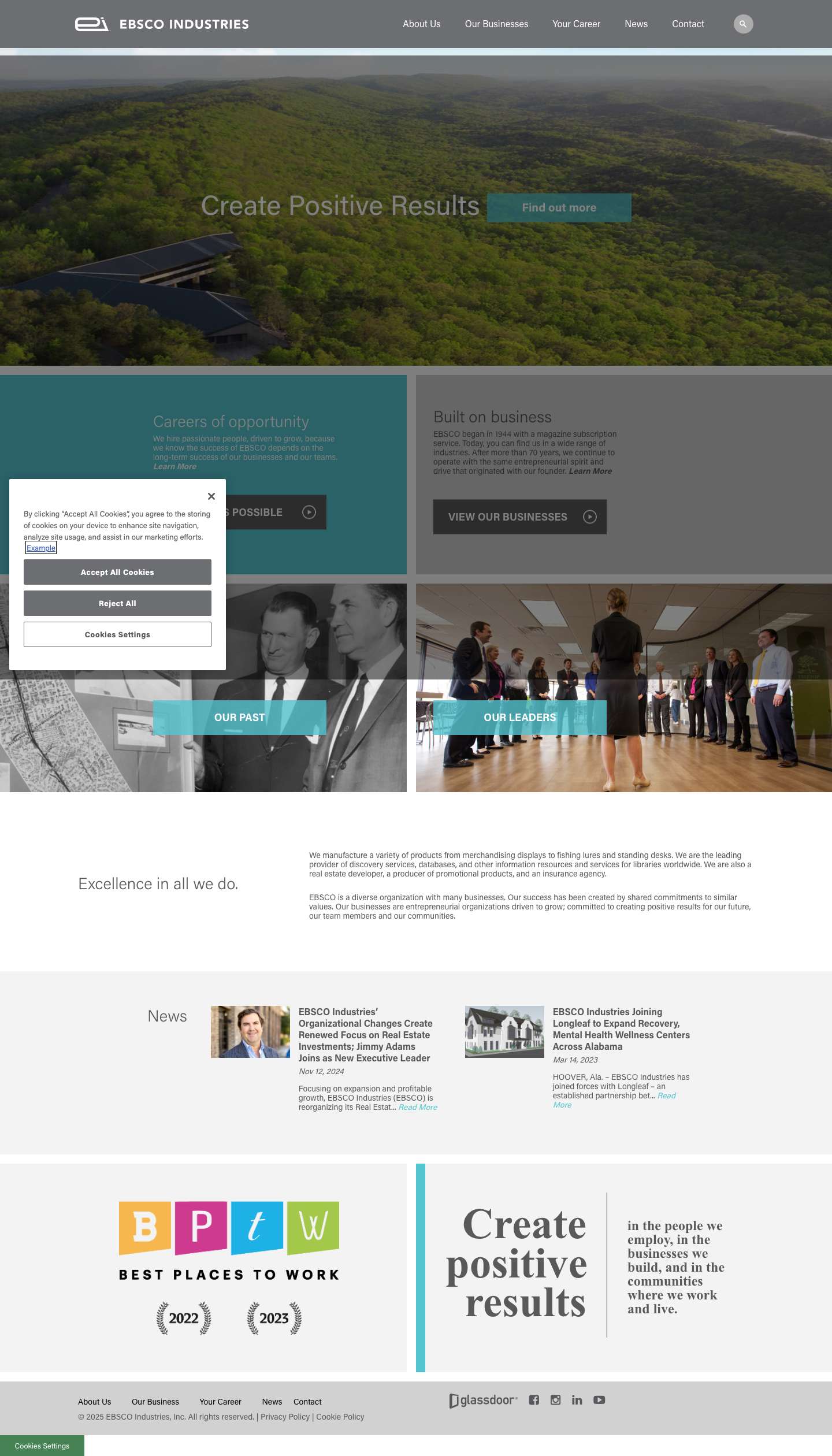 EBSCO Industries - - Full Screenshot