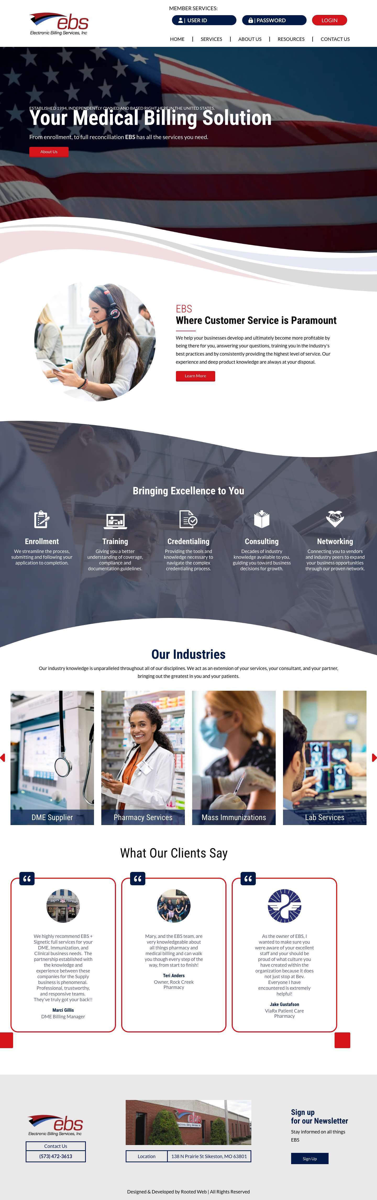 Medical Billing | EBS | Your American Medical Billing Firm - Full Screenshot