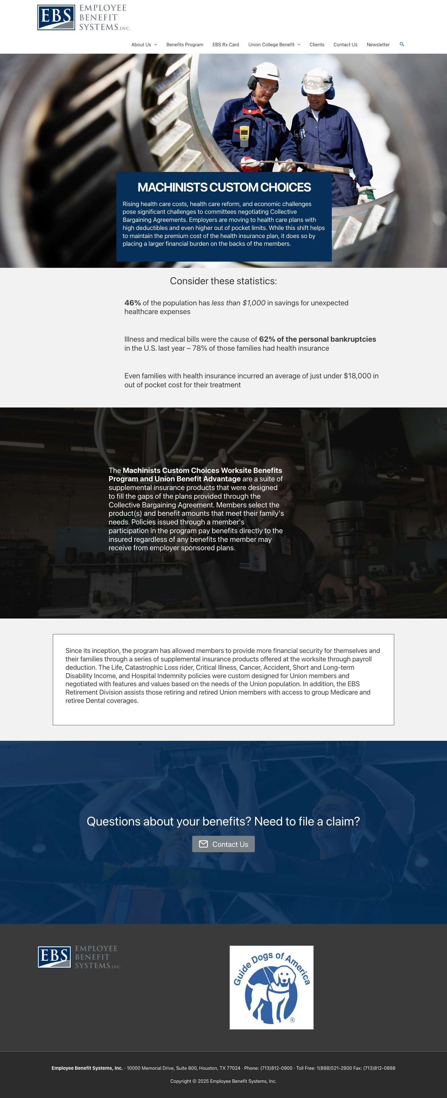 Employee Benefit Systems – Providing "Best In Class" benefits since 1997 - Full Screenshot