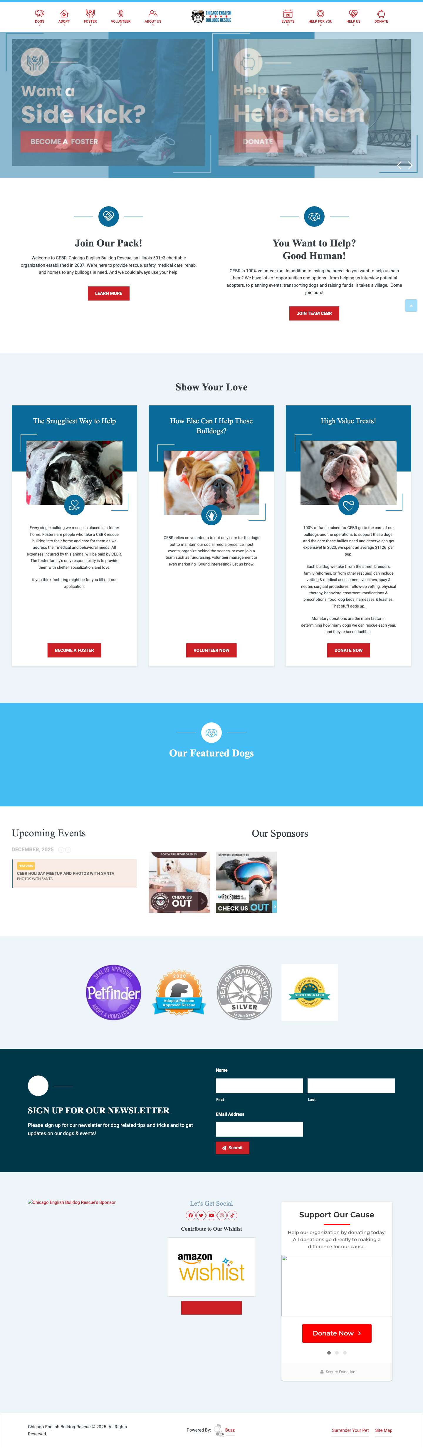 Chicago English Bulldog Rescue – Helping Bullies for 20 Years - Full Screenshot