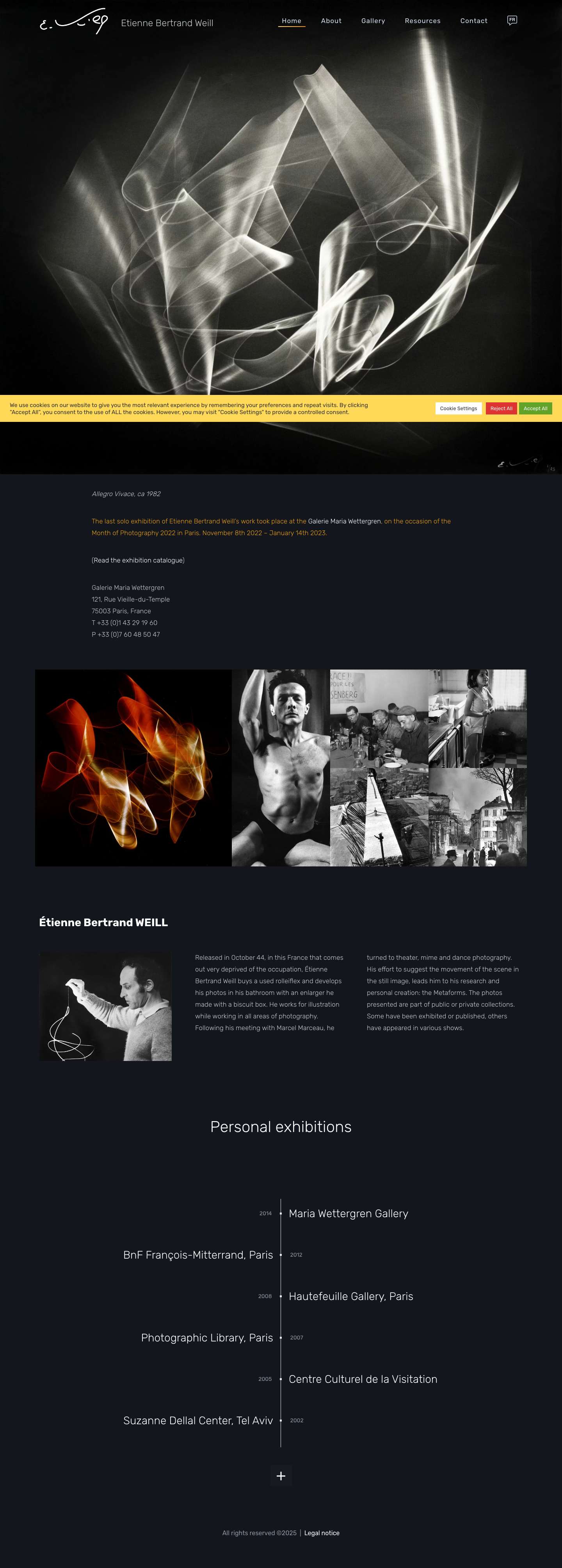 Etienne Bertrand Weill | Photographer (1919 - 2001) - Full Screenshot