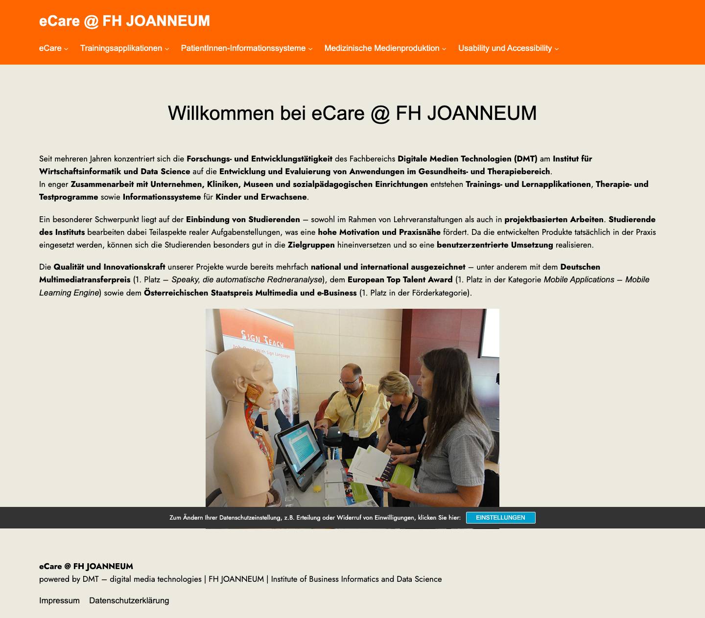 eCare @ FH JOANNEUM – eCare @ FH JOANNEUM - Full Screenshot