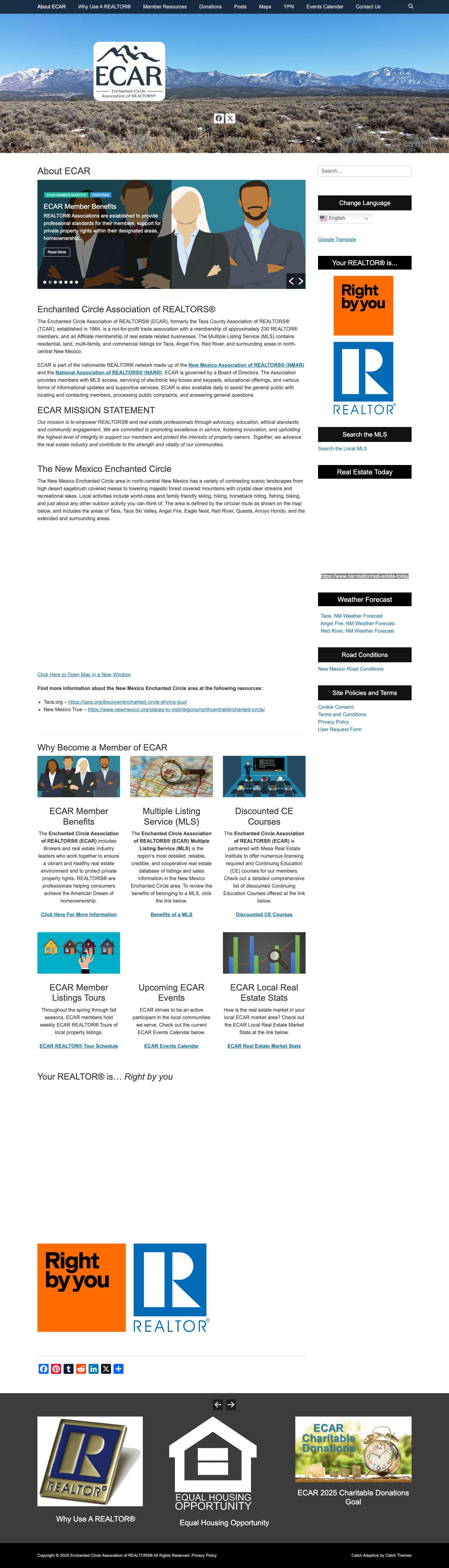 Enchanted Circle Association of REALTORS® - Full Screenshot