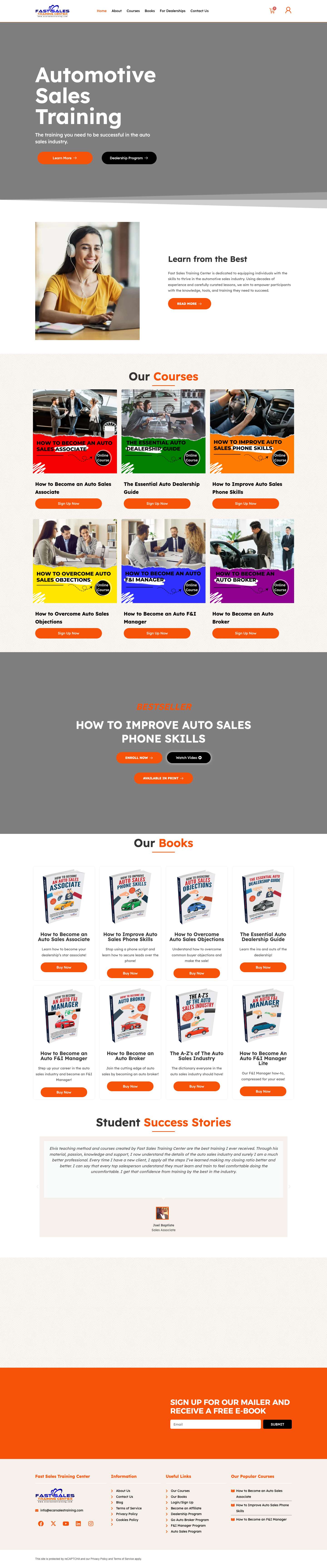 Auto Sales Training - The Art of Automotive Sales - Full Screenshot