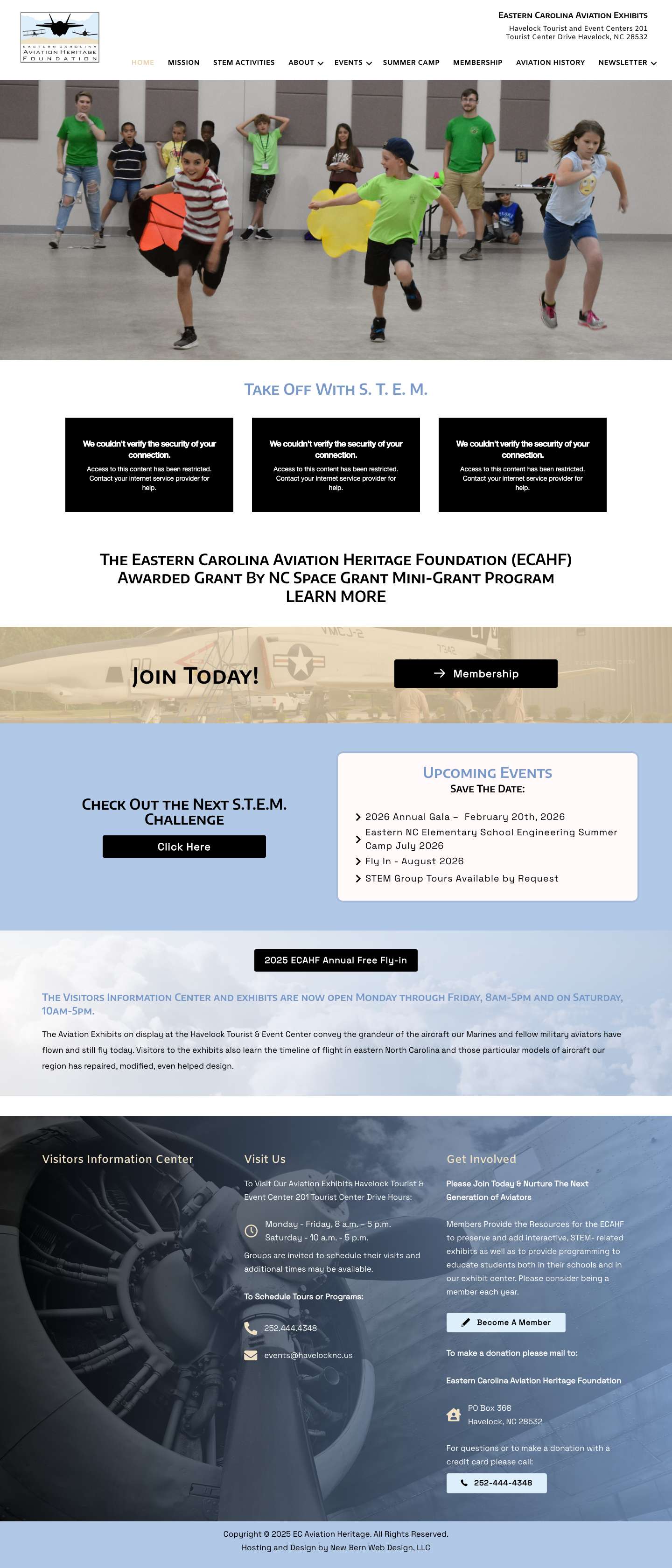 Home - EC Aviation Heritage - Full Screenshot