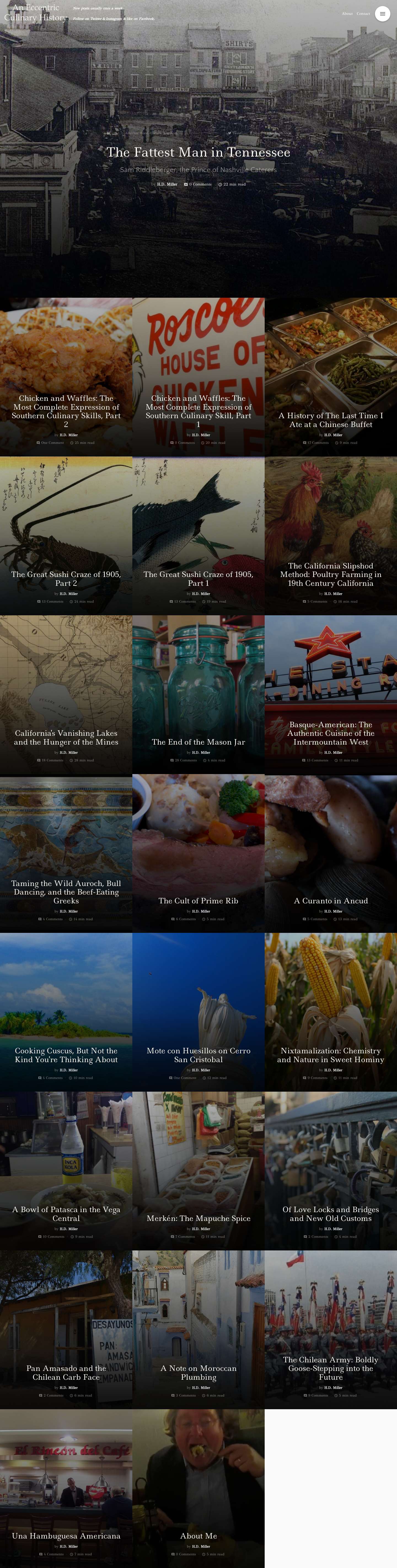 An Eccentric Culinary History – Food, Travel and History from a Different Perspective - Full Screenshot