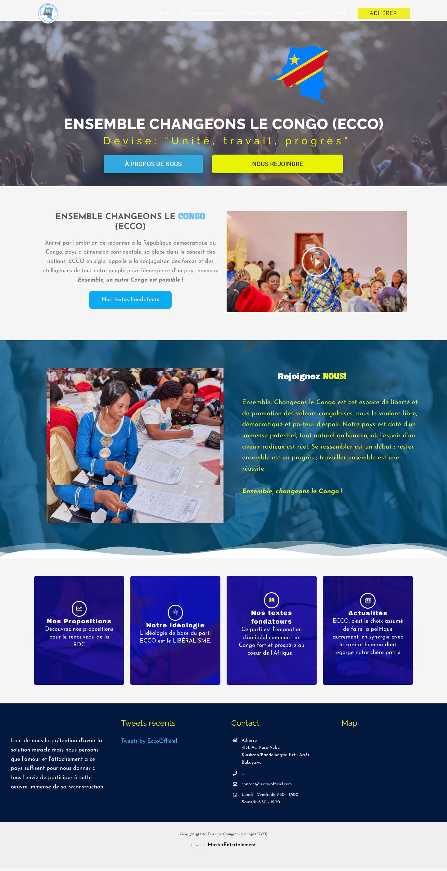 Accueil - Ensemble Changeons le Congo (ECCO) - Full Screenshot