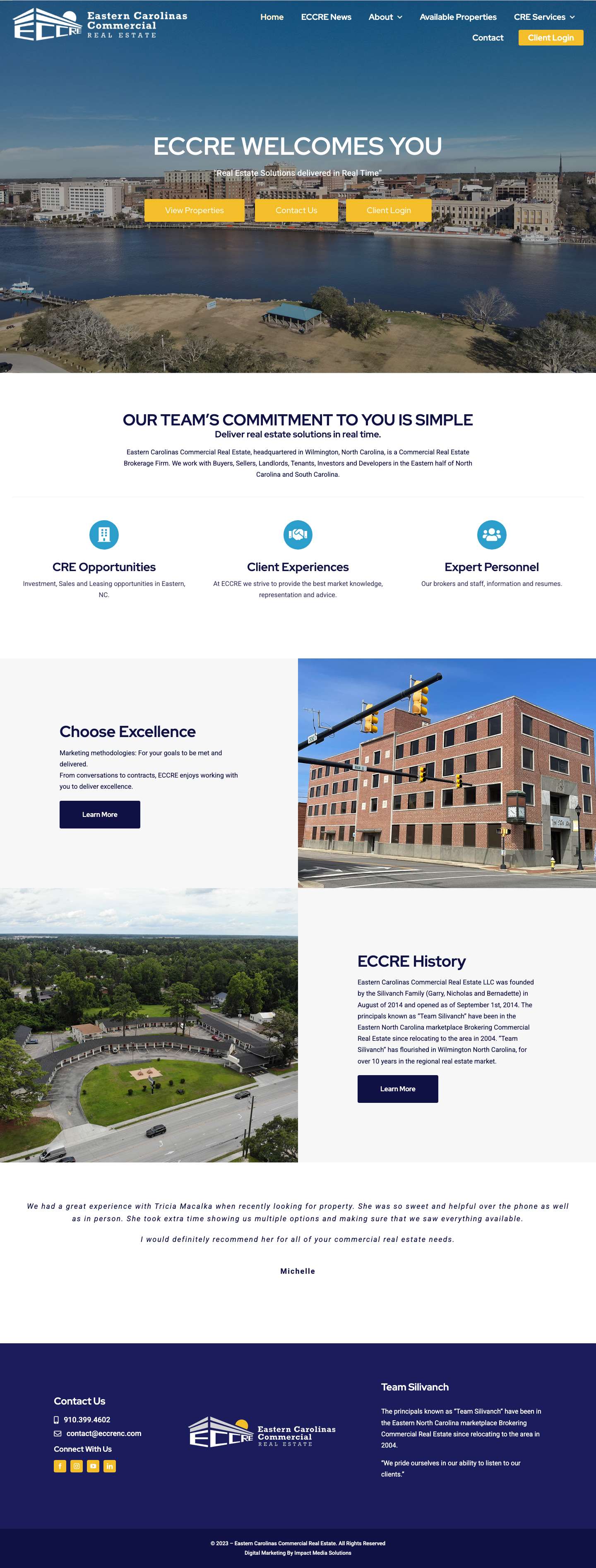 Home - ECCRE - Full Screenshot