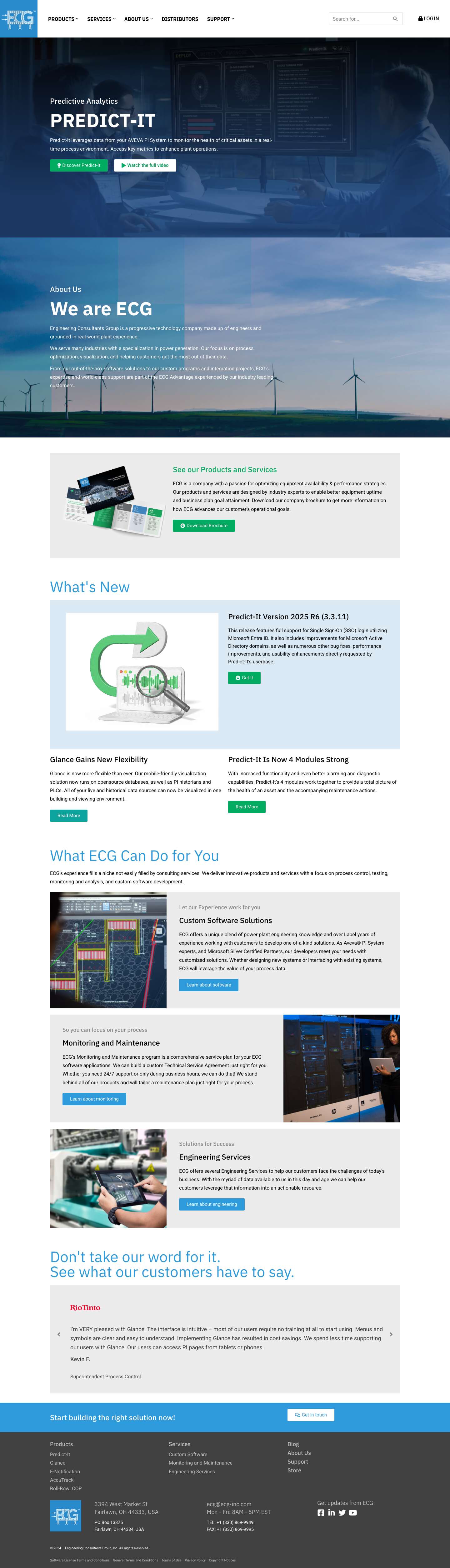 Engineering Consultants Group, Inc. – ECG is a company with a passion for optimizing equipment availability & performance strategies. - Full Screenshot