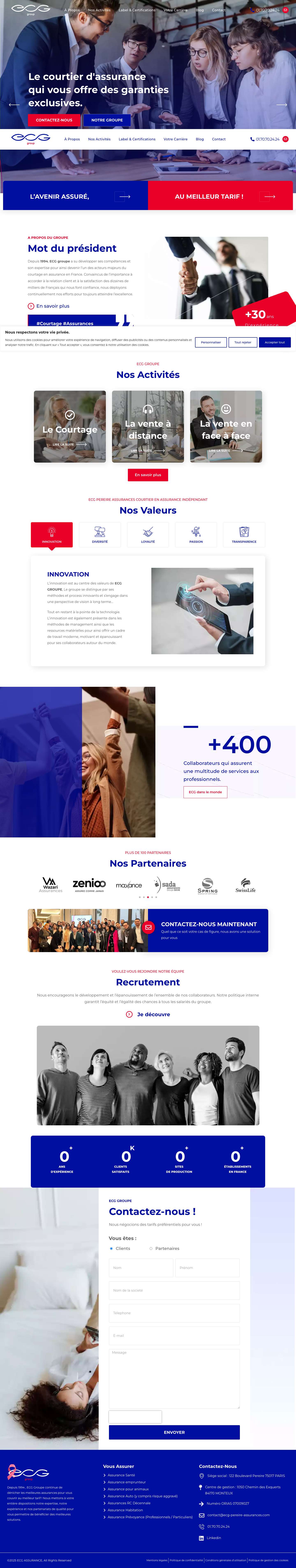 ECG Pereire Assurances - Courtier En Assurance Indépendant - Full Screenshot