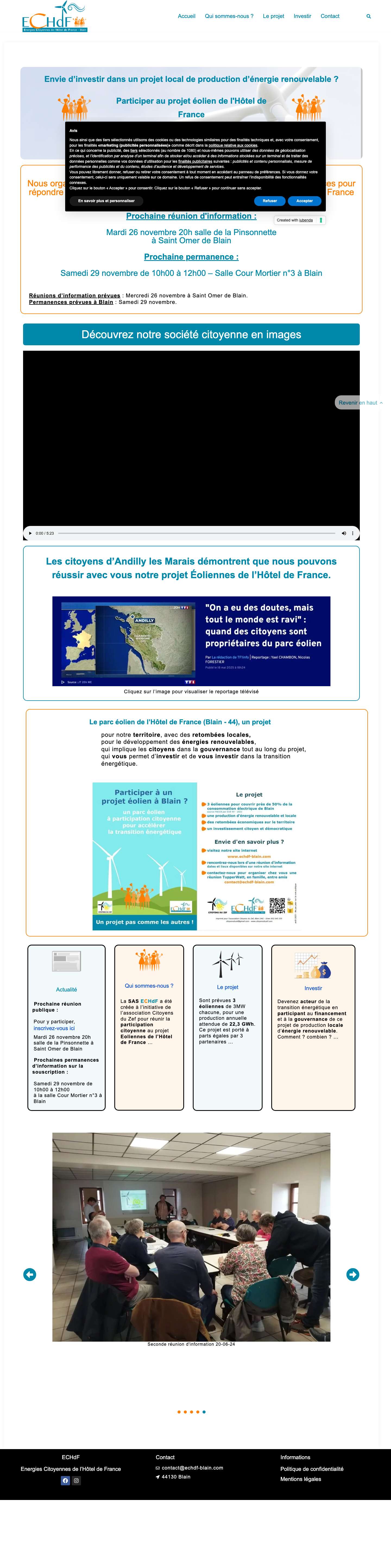 Accueil - echdf-blain.com - Full Screenshot