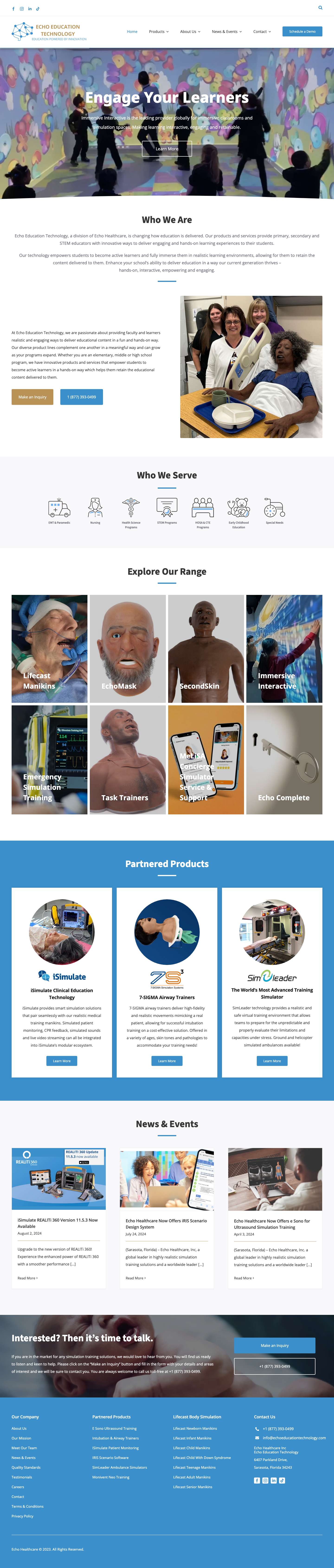Echo Education Technology - Education Powered by Innovation - Full Screenshot