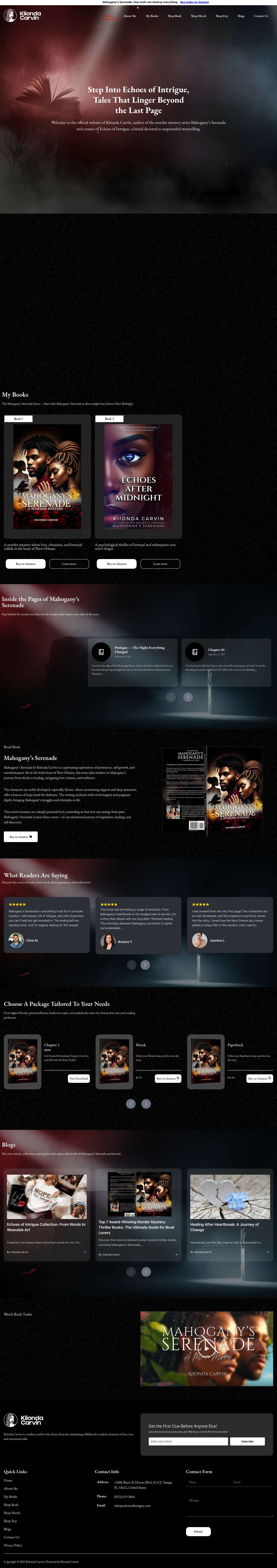 Home - Kiionda Carvin - Full Screenshot