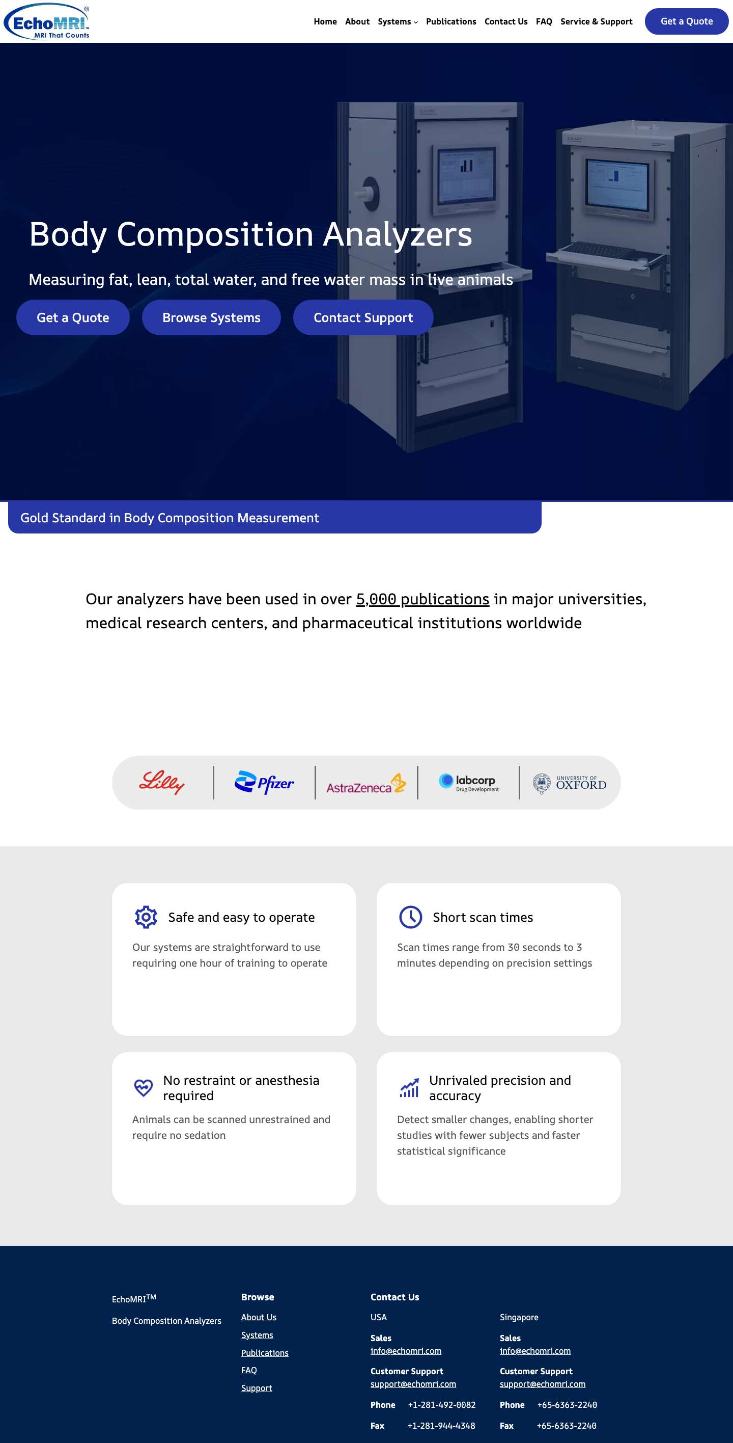 EchoMRI - Body Composition Analysis - Body Composition Analysis - Full Screenshot