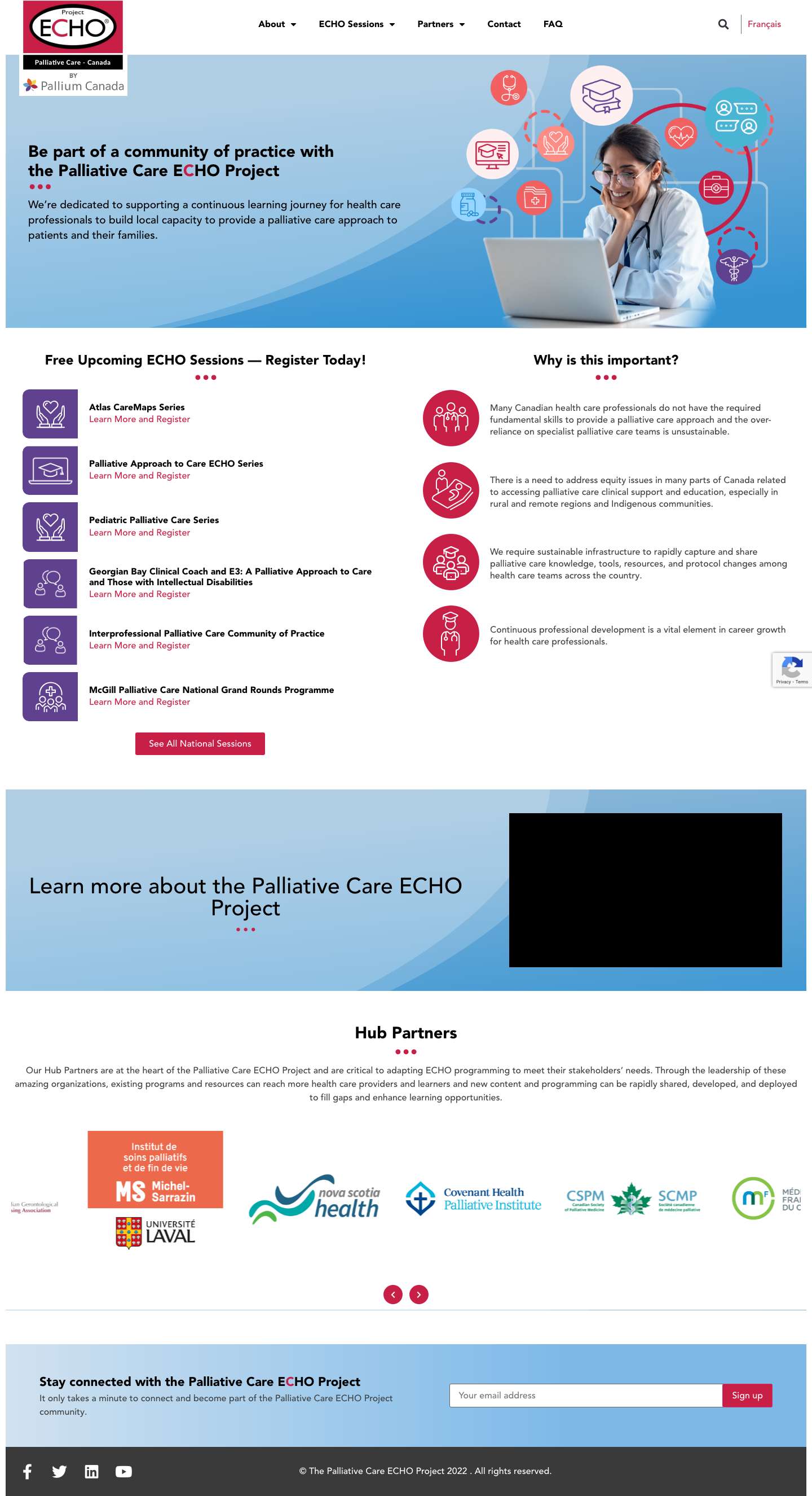 Home - The Palliative Care ECHO Project - Full Screenshot