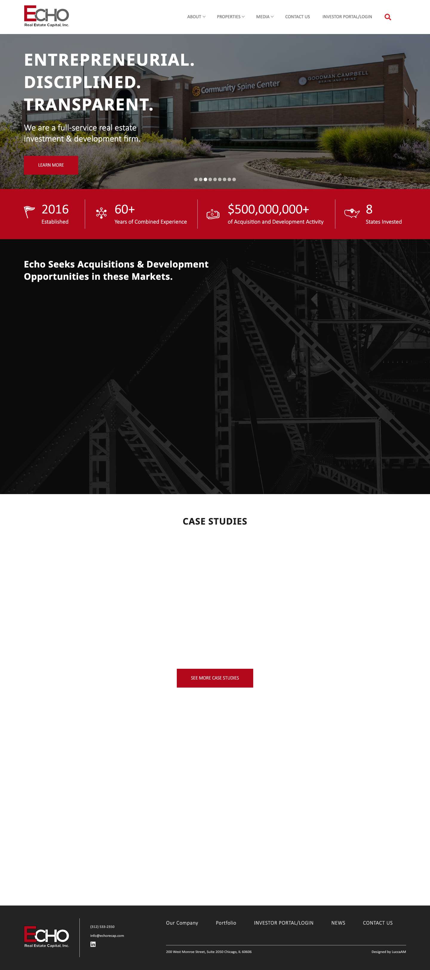 Real Estate Investment & Development Firm - Echo Real Estate Capital - Full Screenshot