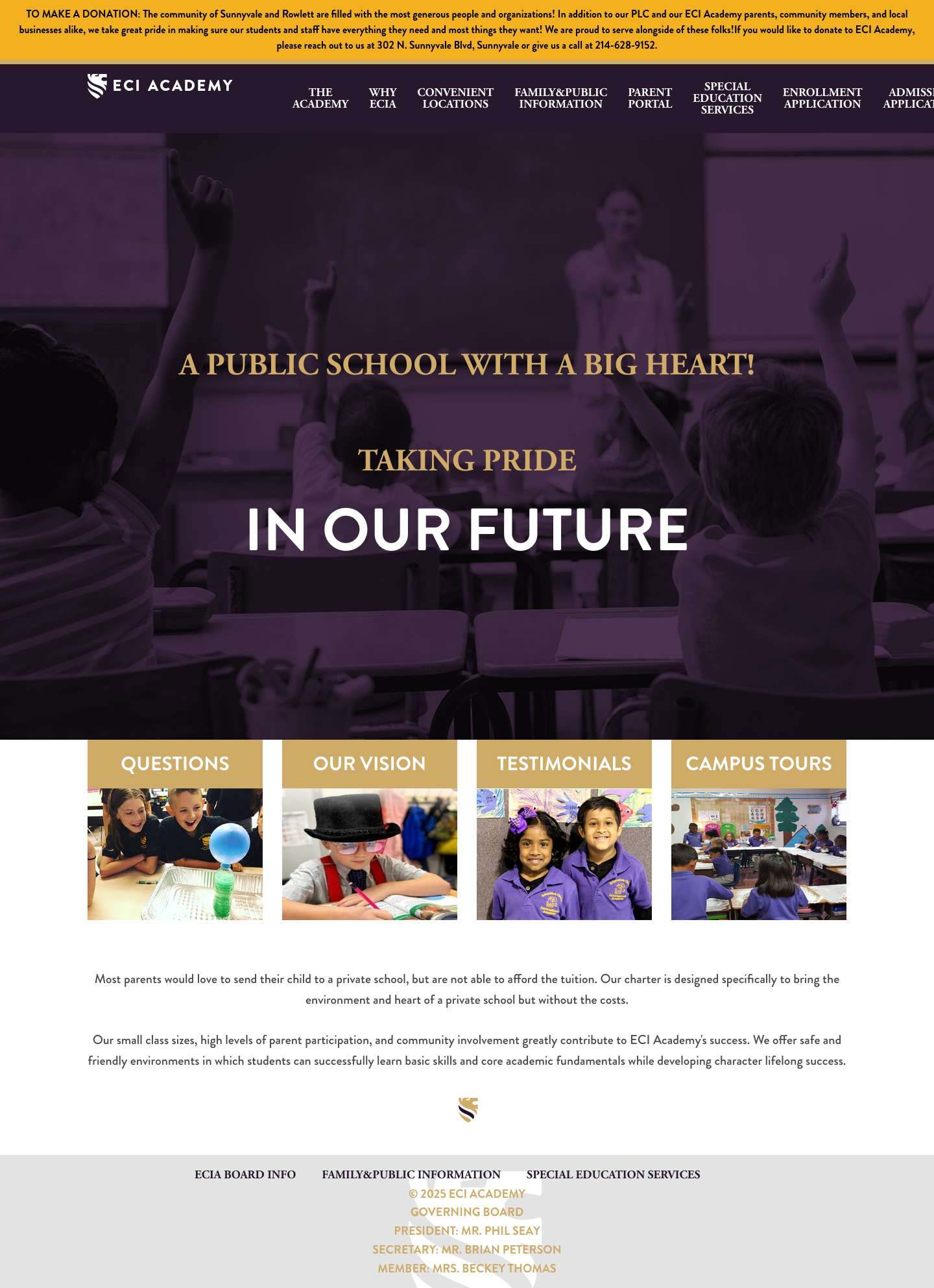 ECI Academy – Taking Pride in Our Future - Full Screenshot