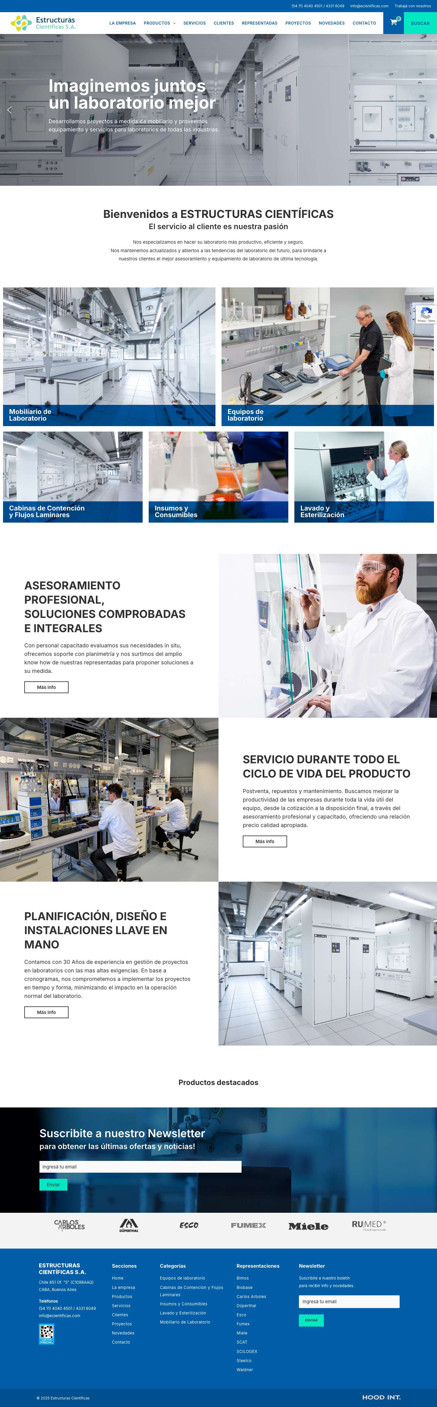 Home - Estructuras Científicas - Full Screenshot