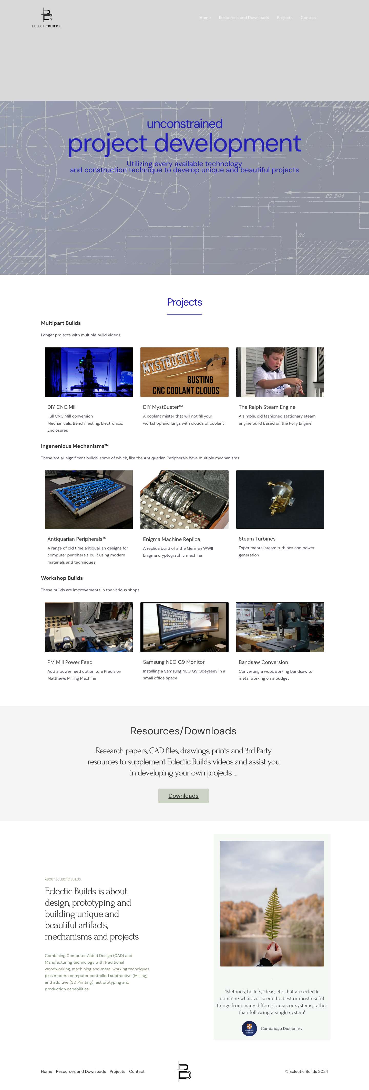 Home - Eclectic Builds - Full Screenshot