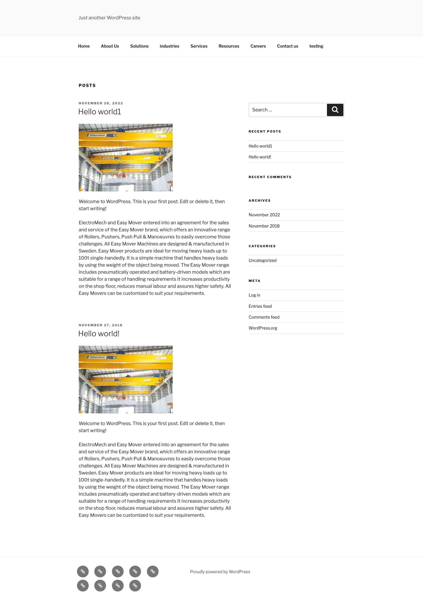 Just another WordPress site - Full Screenshot