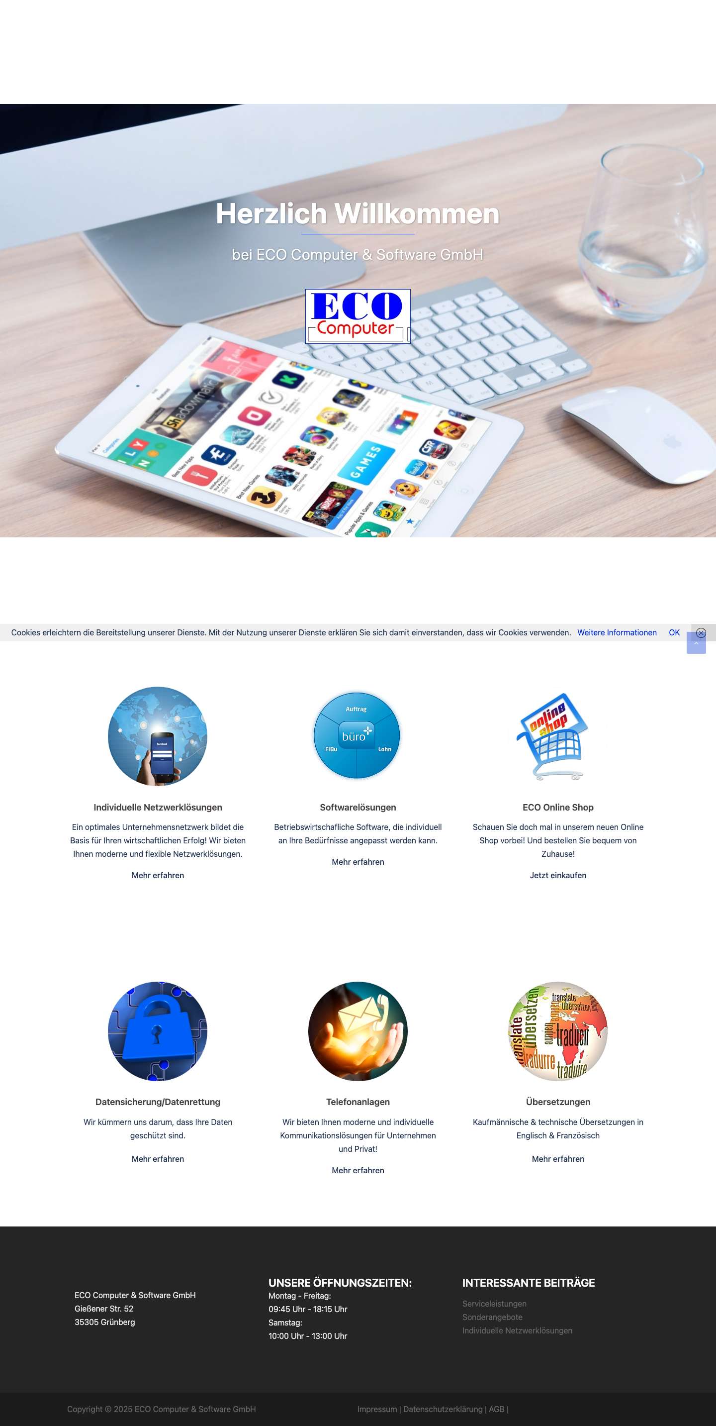 ECO Computer & Software GmbH - Grünberg - Full Screenshot