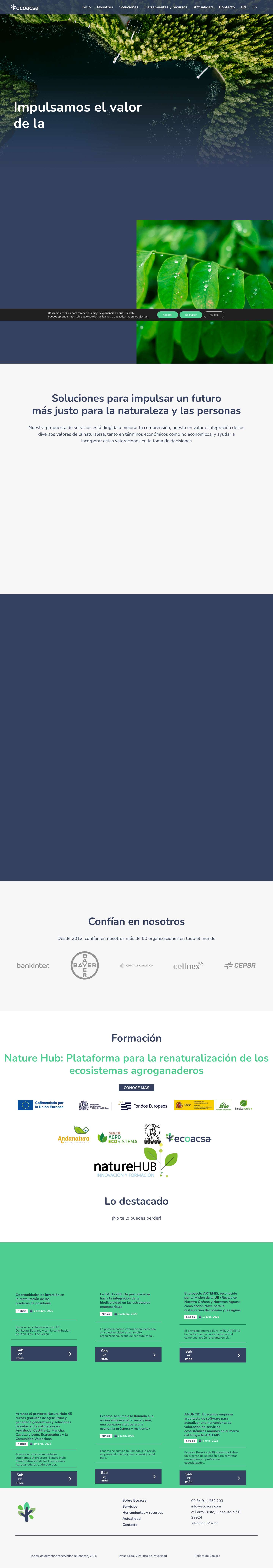 Inicio - Ecoacsa Reserva de Biodiversidad - Full Screenshot